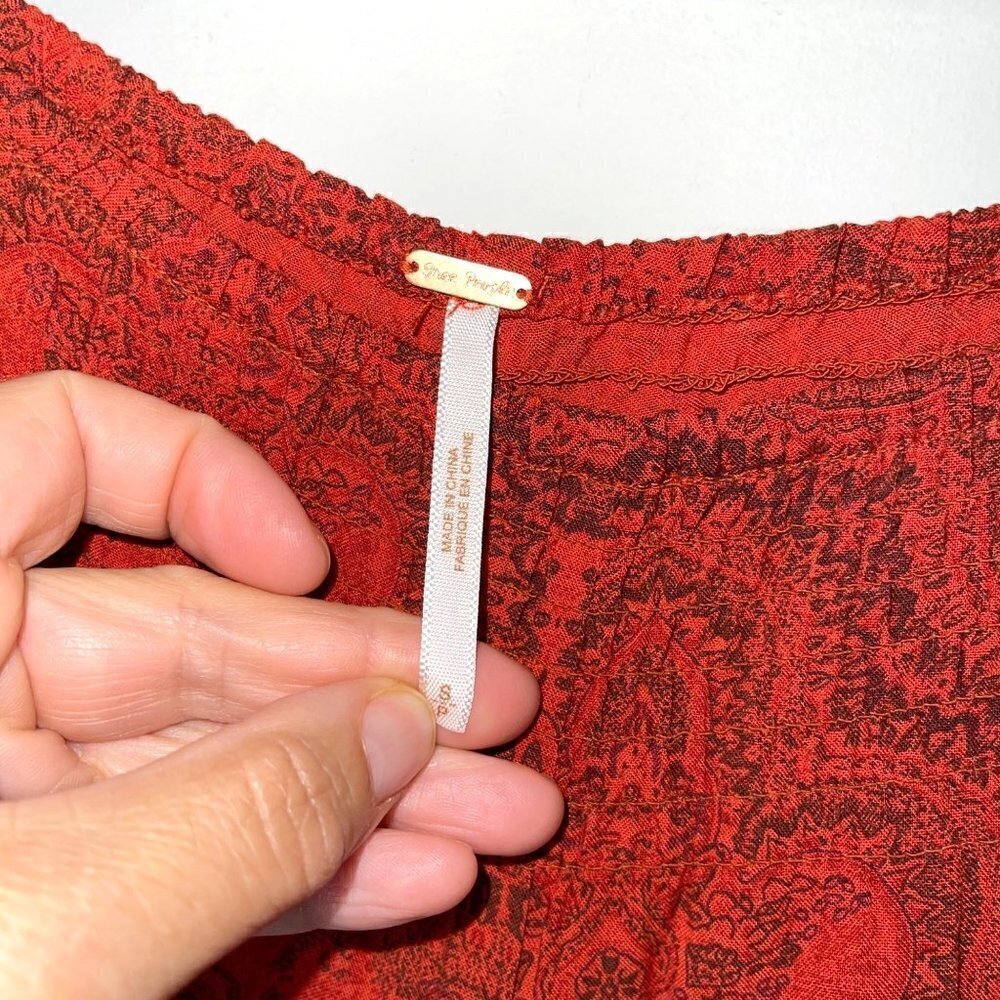 NWT Free People Womens Lounge Pants Size Small S Wide Leg Spice Combo Pure Rayon - Picture 5 of 12